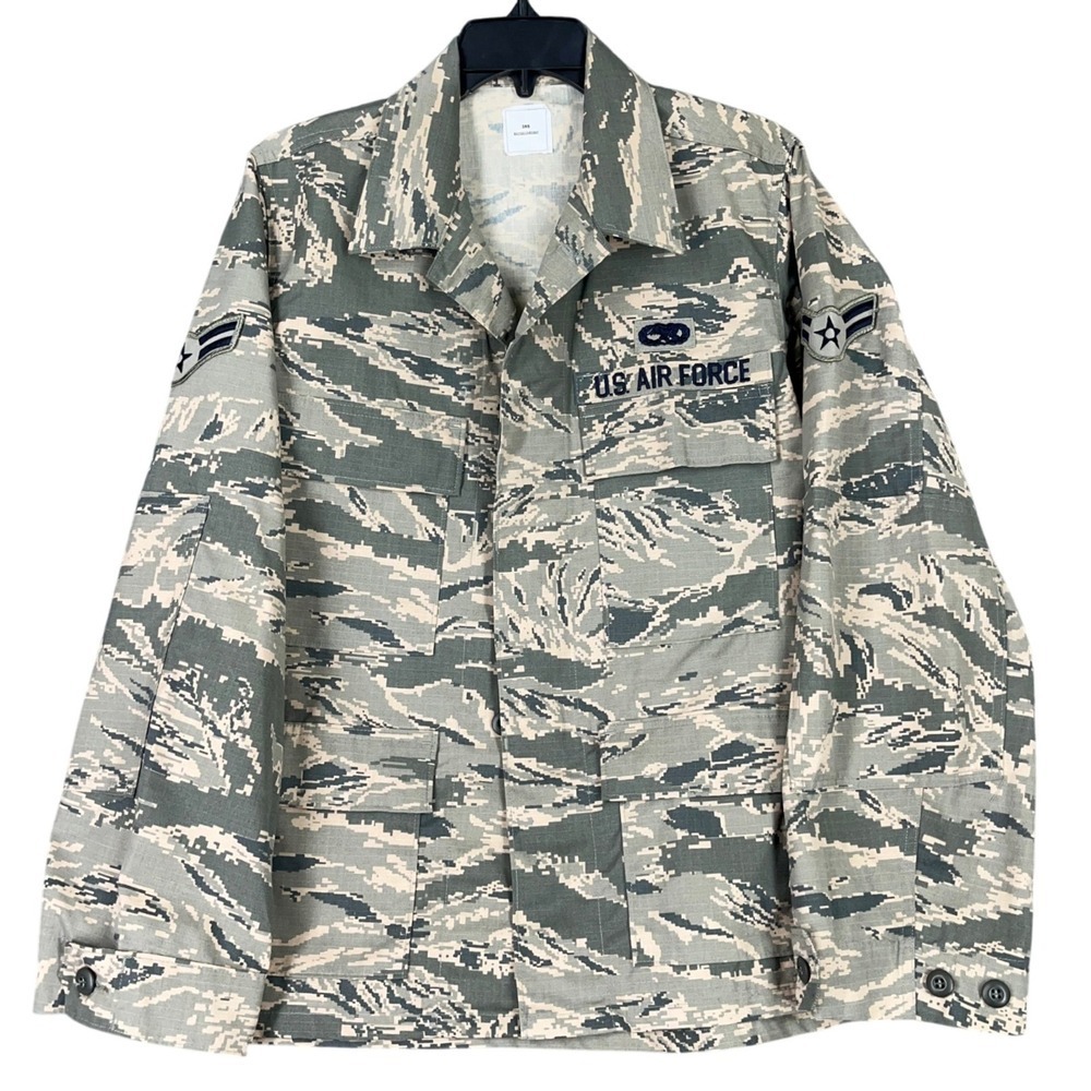 US Air Force ABU Camouflage Utility Jacket Mens L Military Tactical BDU Workwear